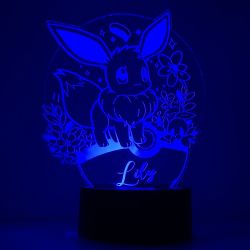 Lampe/veilleuse personnalisée arc en ciel Evoli