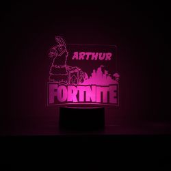 Lampe/veilleuse personnalisée arc en ciel Fortnite Lama