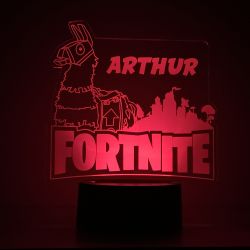 Lampe/veilleuse personnalisée arc en ciel Fortnite Lama