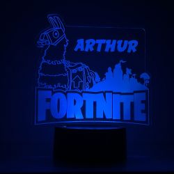 Lampe/veilleuse personnalisée arc en ciel Fortnite Lama