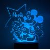 Lampe/veilleuse personnalisée arc en ciel Mickey