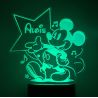 Lampe/veilleuse personnalisée arc en ciel Mickey