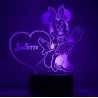 Lampe/veilleuse personnalisée arc en ciel Minnie