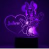 Lampe/veilleuse personnalisée arc en ciel Minnie