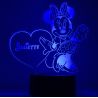 Lampe/veilleuse personnalisée arc en ciel Minnie