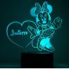 Lampe/veilleuse personnalisée arc en ciel Minnie