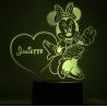 Lampe/veilleuse personnalisée arc en ciel Minnie