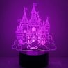 Lampe/veilleuse personnalisée arc en ciel Princesse chateau