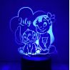 Lampe/veilleuse personnalisée arc en ciel Lilo et Stitch