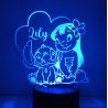 Lampe/veilleuse personnalisée arc en ciel Lilo et Stitch