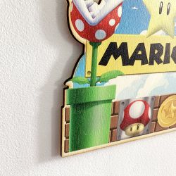 Plaque de porte personnalisée Mario