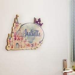 Plaque de porte personnalisée princesse