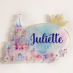 Plaque de porte personnalisée princesse