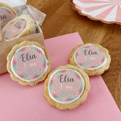 6 cookies personnalisés texte décor cygne