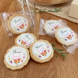 6 cookies personnalisés texte décor Ma biche