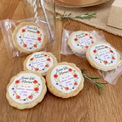 6 cookies personnalisés texte décor fêtes des mères