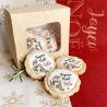 6 cookies noël personnalisés texte décor Bonhomme