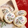 6 cookies noël personnalisés texte décor Bonhomme