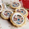 6 cookies noël personnalisés photo décor père noël