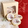 6 cookies noël personnalisés texte décor père noël