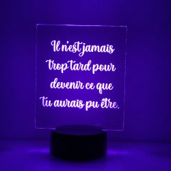 Lampe/veilleuse personnalisée arc en ciel Texte