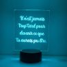 Lampe/veilleuse personnalisée arc en ciel Texte