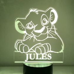 Lampe/veilleuse personnalisée arc en ciel Lion