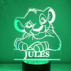 Lampe/veilleuse personnalisée arc en ciel Lion