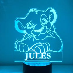 Lampe/veilleuse personnalisée arc en ciel Lion