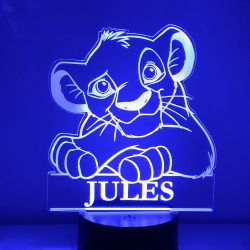 Lampe/veilleuse personnalisée arc en ciel Lion