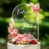 Cake topper mariage personnalisé décor roses vintages