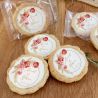 6 biscuits personnalisés texte décor Roses vintages