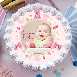 Kit deco gâteau personnalisé Bébé Rose