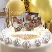 Cake toppers personnalisé avec vos photos, prénoms et âge.