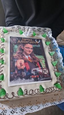 Photo client Sabrina L – Feuille de sucre A4 personnalisé Harry Potter