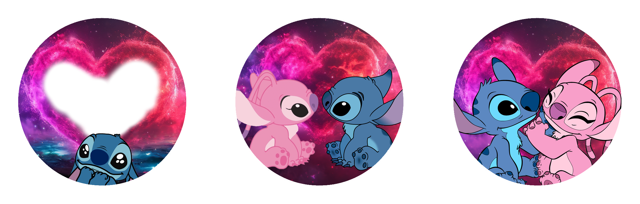 12 Mini disque sucre Stitch Galaxy personnalisés